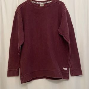 PINK Victoria’s Secret burgundy crew neck pullover